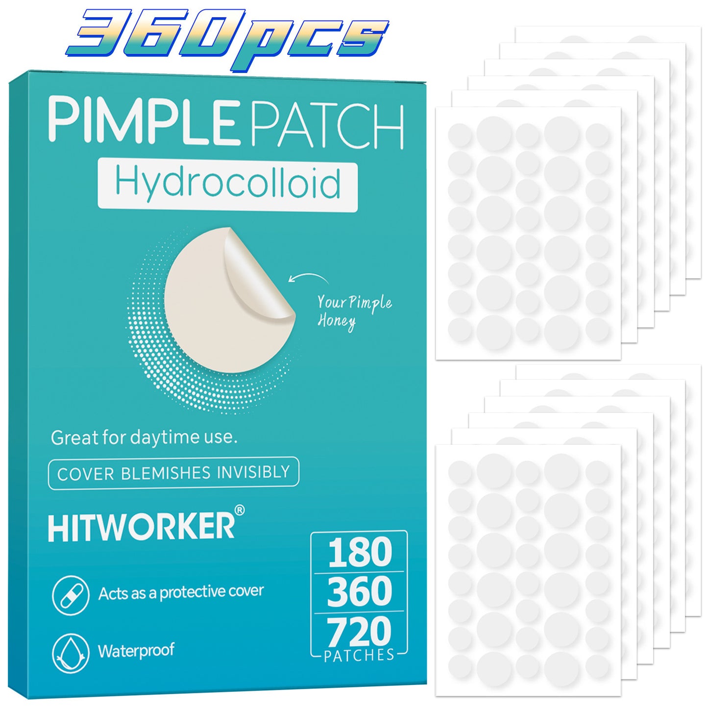 HITWORKER Hydrocolloid Pimple Patches